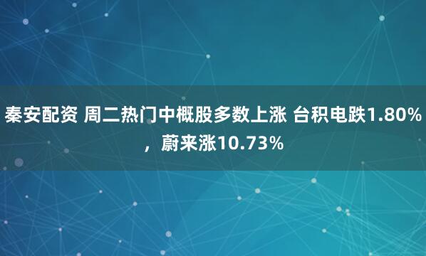 秦安配资 周二热门中概股多数上涨 台积电跌1.80%，蔚来涨10.73%