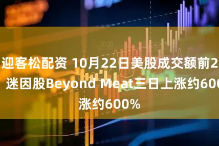 迎客松配资 10月22日美股成交额前20：迷因股Beyond Meat三日上涨约600%